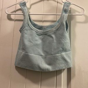 Workout top/sports bra. Light blue. Size small